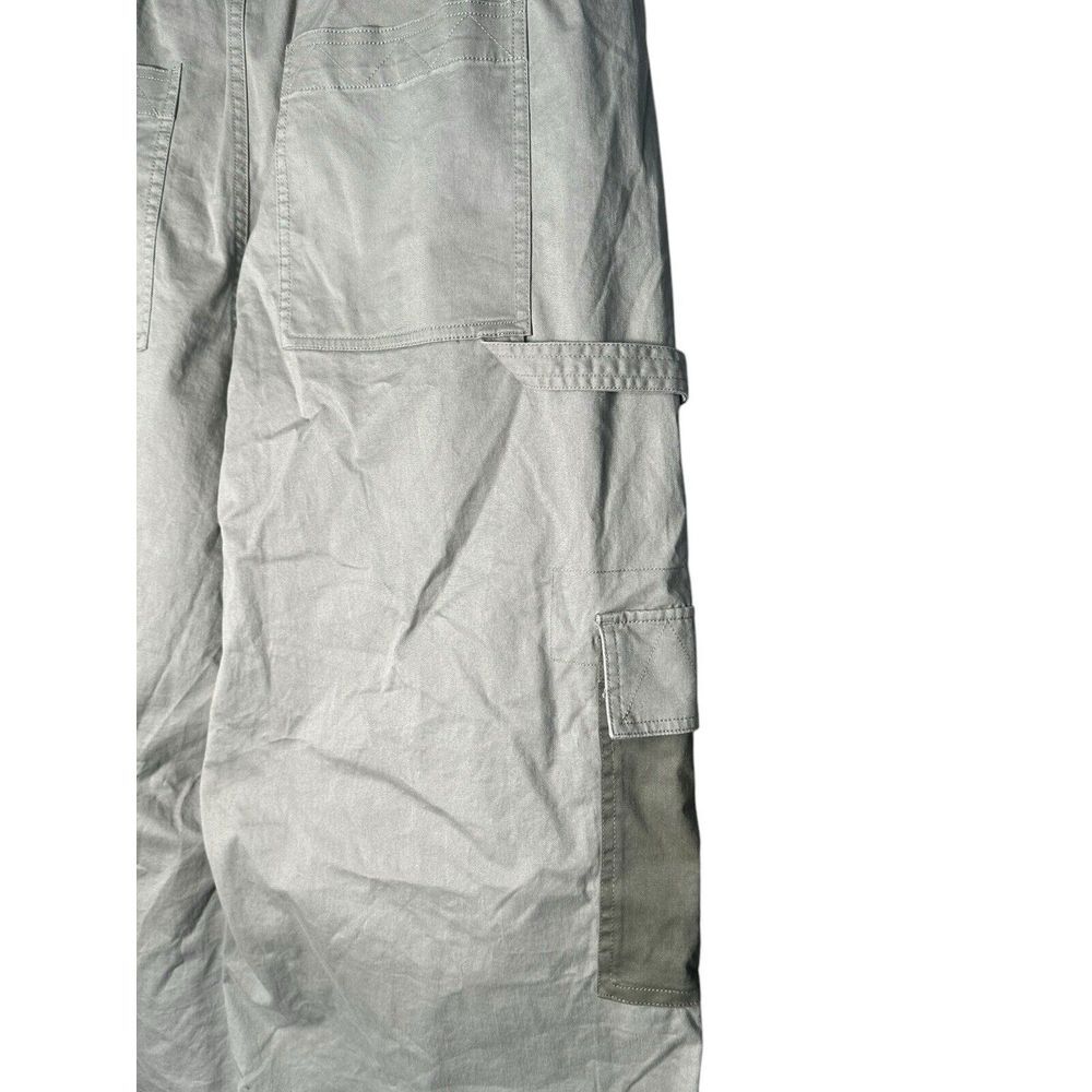 Abercrombie Fitch Large‎ Vol 28 Utility Wide Leg Cargo Pants Army Green #ST1-5 - Picture 9 of 11